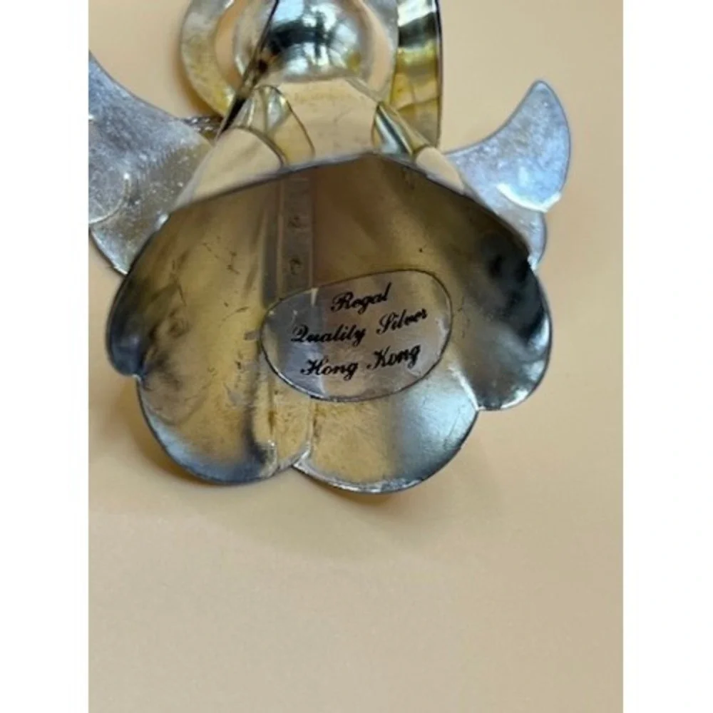 Vintage Mini Silver Plated Angel Ornaments - Made In Hong Kong